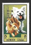 Stamps United Arab Emirates -  YtPA112 - Perro y Conejo