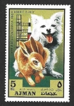 Stamps Asia - United Arab Emirates -  YtPA112 - Perro y Conejo