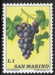  de Europa - San Marino -  Fruta - Uvas