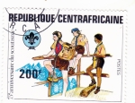  de Africa - Rep Centroafricana -  75º ANIVERSARIO DEL SCOUTISMO