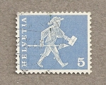 Stamps Switzerland -  Mensajero de Friburgo