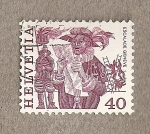 Stamps Switzerland -  Heraldo leyendo proclama y asalto a Ginebra