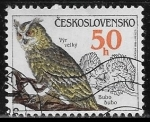 Stamps Czechoslovakia -  Aves - Bubo bubo