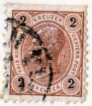 Stamps Austria -  1890 Francisco Jose valor en kreuzer