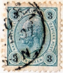 Stamps Austria -  1890 Francisco Jose valor en kreuzer