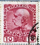 Sellos del Mundo : Europe : Austria : 1913 60 Aniversario del reinado de Francisco Jose I papel sin brillo