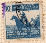 Stamps Spain -  1943 Marruecos: Pro mutilados de guerra, sobretasa