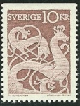 Stamps : Europe : Sweden :  Piedra con dibujos rúnicos