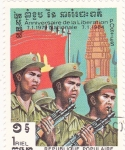 Sellos de Asia - Camboya -  5 aniversario de la liberación