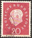 Stamps Germany -  175 - Presidente Theodor Heuss