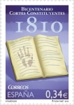 Stamps Spain -  Efemérides. Bicentenario De Las Cortes Constituyentes De 1810