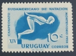 Stamps Uruguay -  Campeonato de natación 