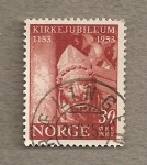 Stamps Norway -  Escultura medieval en la catedral de Nidaros
