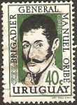 Sellos de America - Uruguay -  brigadier general manuel oribe