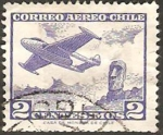 Stamps : America : Chile :  avión