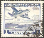 Sellos de America - Chile -  avion, linea aerea nacional