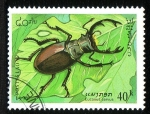 Stamps : Asia : Laos :  Coleóptero