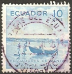 Stamps Ecuador -  pescadores de manta