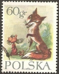Sellos de Europa - Polonia -  zorro hablando con anciano, infantil