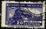 Sellos de America - M�xico -  Ferrocarril postal. Sobre cuota para bultos postales.