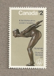 Sellos de America - Canad� -  Escultura Nadadora, Olimpiada Montreal