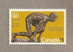 Stamps Canada -  Escultura del corredor, Olimpiada Montreal