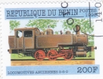 sello : Africa : Benin : locomotora antigua 