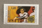 Stamps France -  Mujer en el balcón por Van Dongen