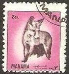 Stamps United Arab Emirates -  manama - perro