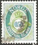 Sellos de Europa - Noruega -  corona y trompeta