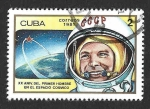 Sellos de America - Cuba -  2400 - XX Aniversario del Primer Hombre en el Espacio