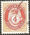 Stamps Norway -  corona y trompeta