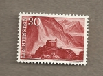 Stamps Liechtenstein -  Iglesia y montañas