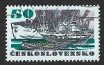 Sellos de Europa - Checoslovaquia -  1831 - Navíos Comerciales Checoslovacos