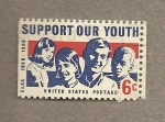 Sellos de America - Estados Unidos -  Apoyen a nuestra juventud