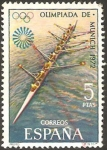Stamps Spain -   Olimpiada de Munich, piragüismo