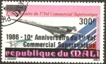 Sellos de Africa - Mali -  10 anivº del primer vuelo comercial supersonico