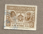 Stamps : America : Guatemala :  Visita presidente Villeda de Honduras