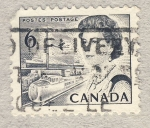 Stamps America - Canada -  Queen Elizabeth II, Transport and Communications