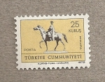 Stamps Turkey -  Ataturk a caballo