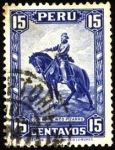 Stamps Peru -  Don Francisco Pizarro.