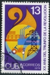 Stamps Cuba -  XX Aniversario del Triunfo Revolución
