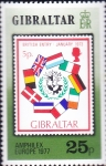 de Europa - Gibraltar -  sello sobre sello