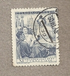 Stamps Czechoslovakia -  Checoslovaquia saludando a los marchadores del sokol