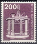 Sellos de Europa - Alemania -  Industria y tecnología.Plataforma de perforación flotante (semisumergible).