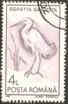 Stamps Romania -  fauna, egretta garzetta