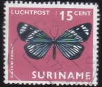 Sellos del Mundo : America : Suriname : Mariposa