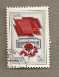 Stamps Russia -  Banderas y palacio de congresos