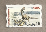 Sellos de America - Cuba -  Animales prehistóricos:Oviraptor
