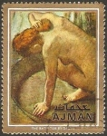 Stamps United Arab Emirates -  cuadro de una mujer lavandose